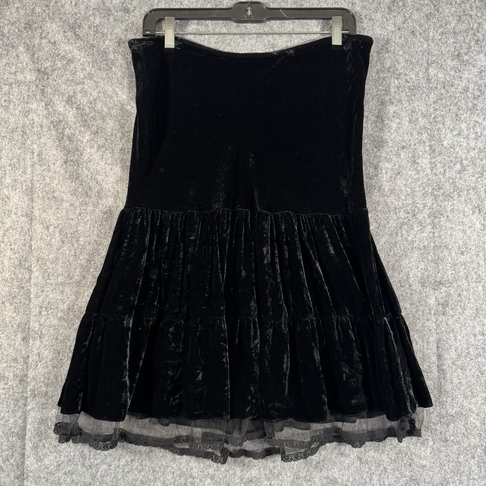 ULF Andersson Velvet Silk Flare Skirt Womens Medium Fairy Whimsigoth Witchy Vamp